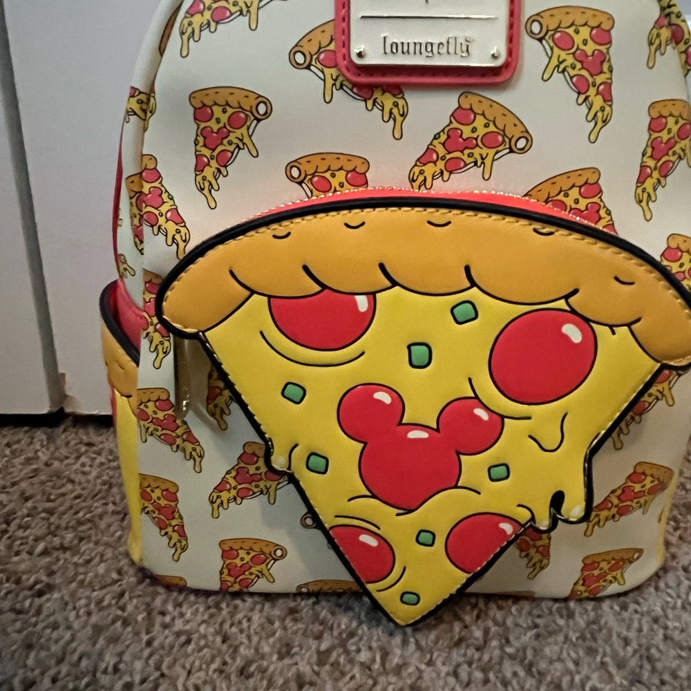 Disney Mickey Pizza Loungefly Mini Backpack - Picture 3 of 9